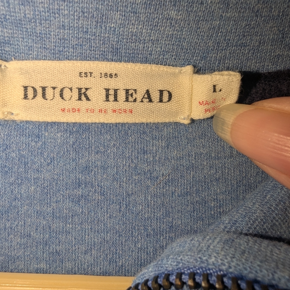 Duck Head Light Blue Quarter-Zip Pullover - Picture 3 of 4